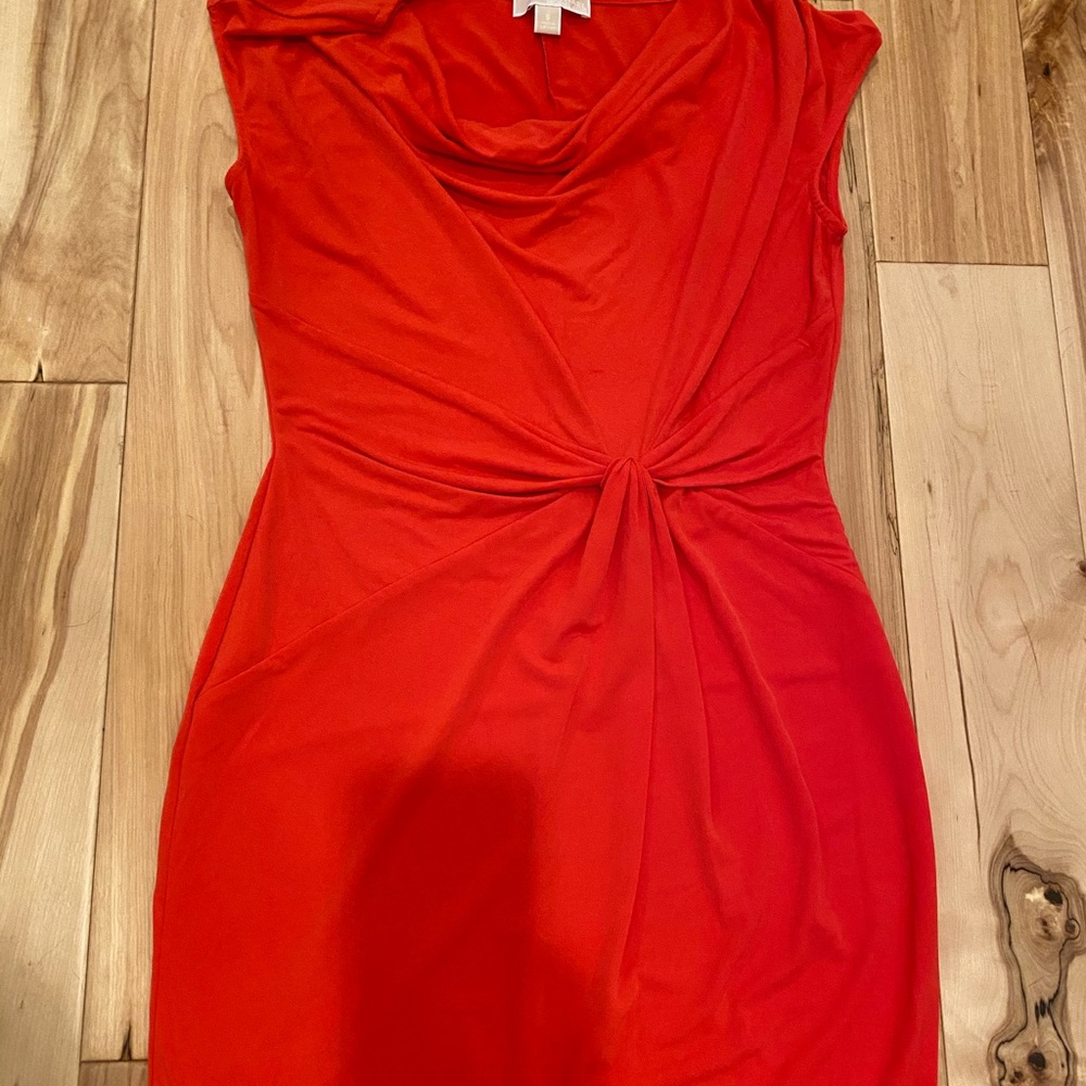 Flattering orange Michael Kors dress